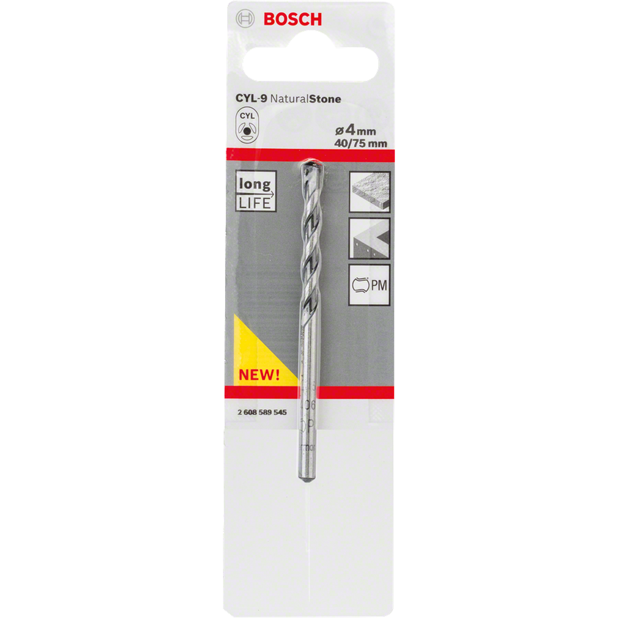 Bosch Stone Drill Bit (Bul Garnite, 4x60x100mm, For stone/masonry)