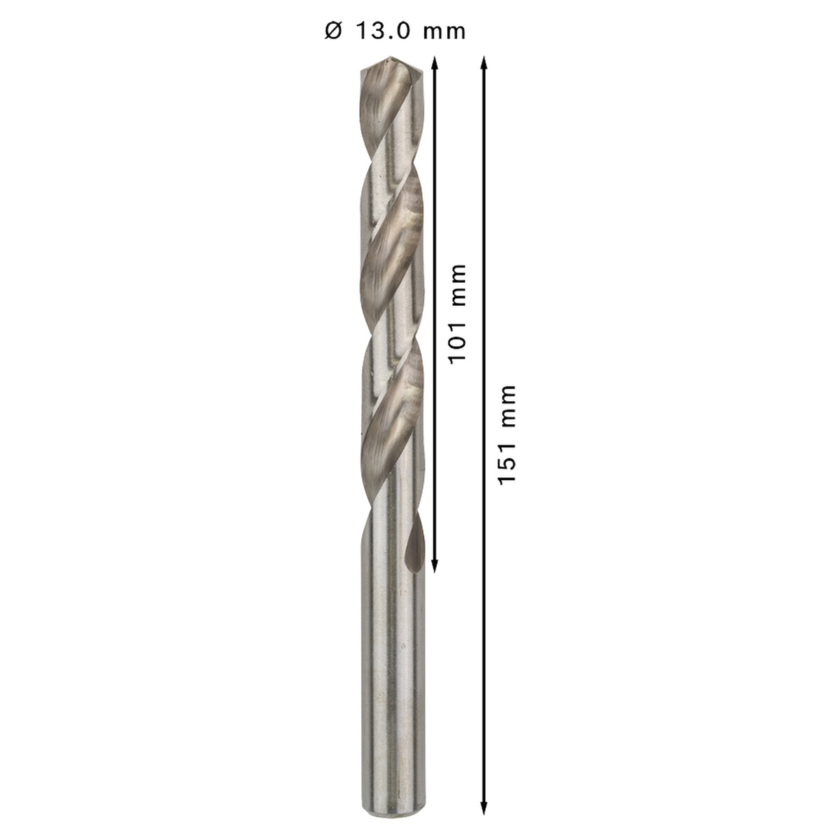 Bosch HSS-G Metal Drill Bit (13x101x151mm, 5-piece pack, For drilling in metal)