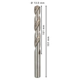 Bosch HSS-G Metal Drill Bit (13x101x151mm, 5-piece pack, For drilling in metal)