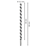 Bosch HEX Auger Bit 20x450mm (for fast and accurate drilling of deep holes in wood, features a hexagonal shank for secure grip and strong rotation), compatible with drills with hexagonal chucks.