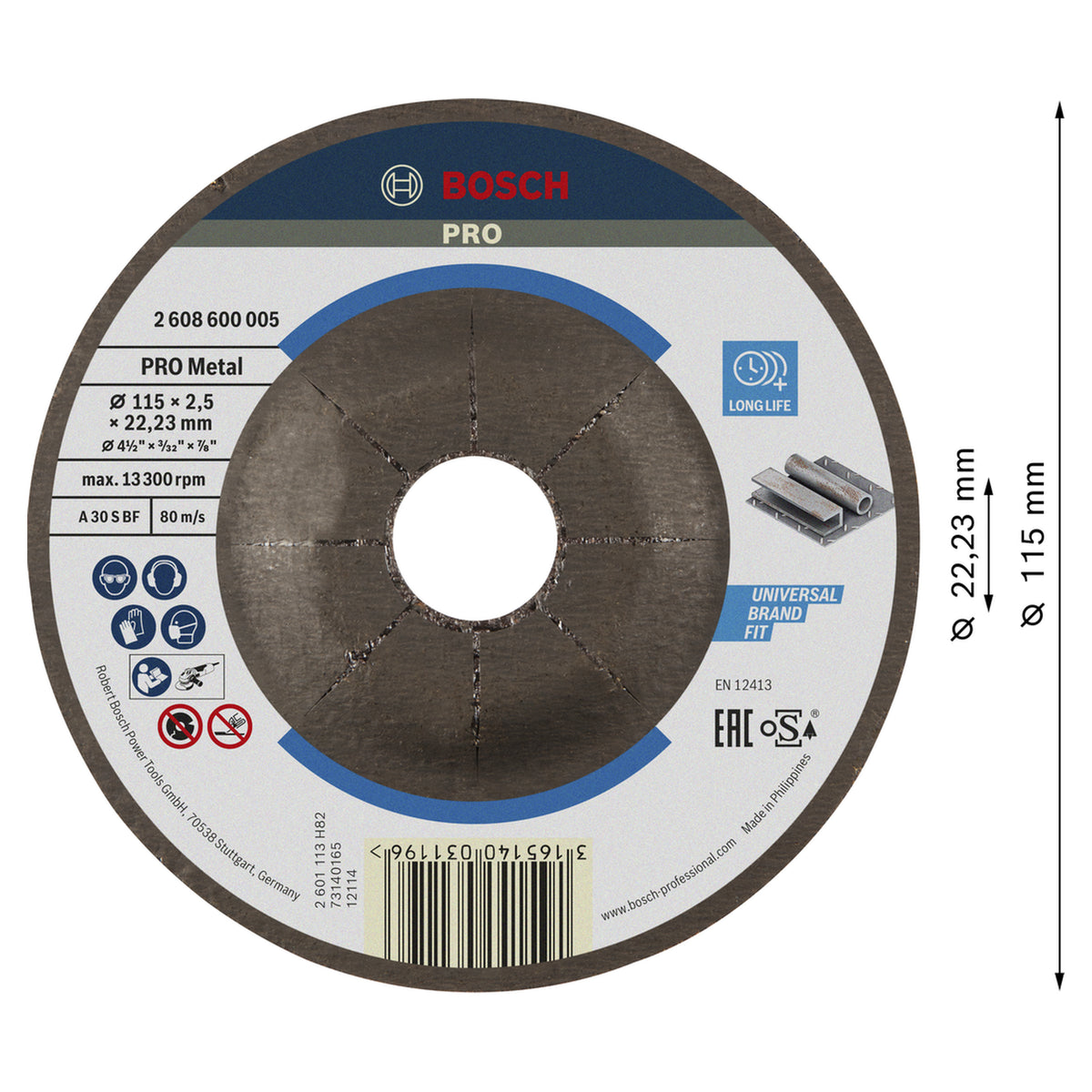 Cutting Disc Expert for Metal 115x2.5x22.23mm