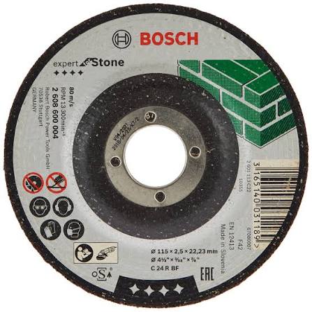Bosch Cutting Disc Expert for Stone (Depressed Centre, 180x3x22.23mm, For high-performance stone cutting)
