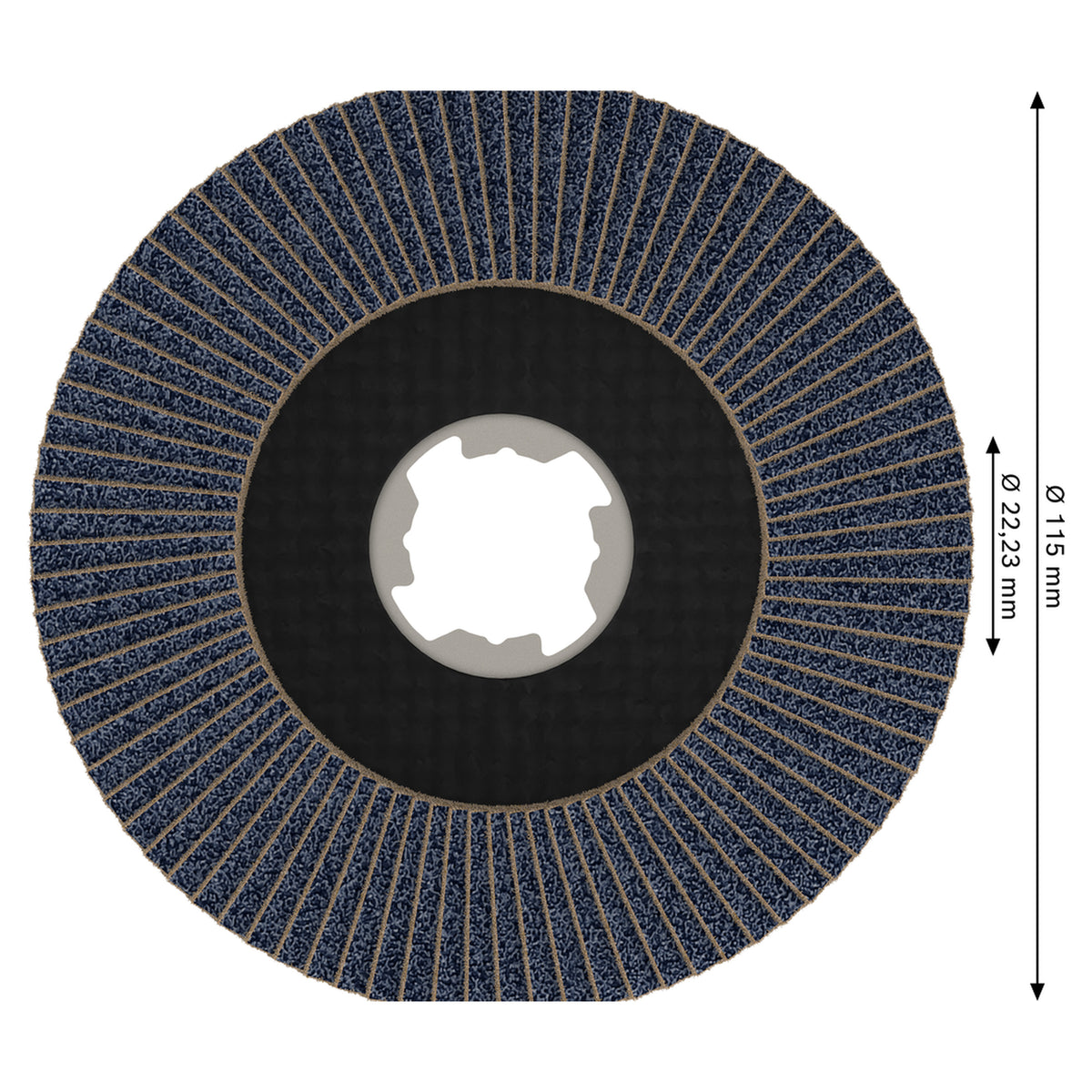 Bosch Best for Metal Flap Disc X571, 115 mm, G80 (angled version, premium zirconia alumina grit, fiberglass backing, incl. 1x Flap disc)