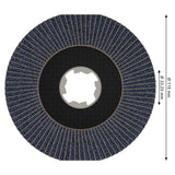 Bosch Best for Metal Flap Disc X571, 115 mm, G80 (angled version, premium zirconia alumina grit, fiberglass backing, incl. 1x Flap disc)