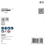 Bosch Heavy for Steel Knotted Wire Wheel 115mm M14 (0.5mm wire for fast removal of rust, scale, and paint from large steel surfaces), compatible with angle grinders.
