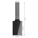 Bosch Straight Bit 8mm, D1 18mm, L 25mm, G 56mm (for general purpose routing, grooving, and mortising in wood, carbide-tipped for long life and clean results), compatible with routers.