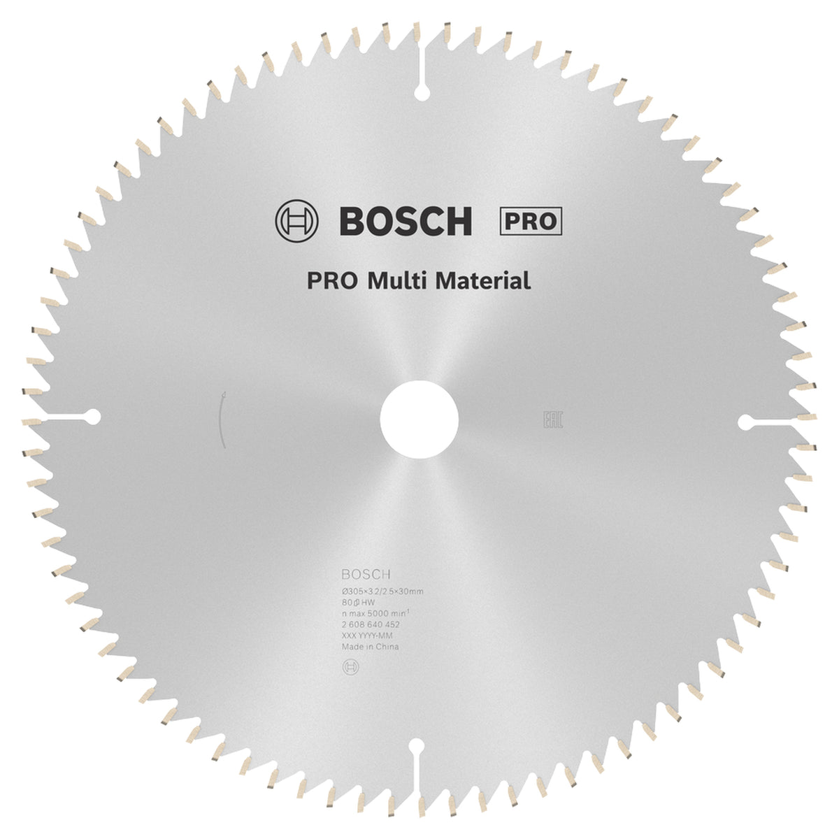 Bosch Circular Saw Blade Multi-Material Standard (B, 305x30mm, 80 teeth, For various materials)