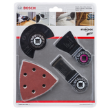 Bosch Universal Set All-in-One Wood/Metal 23pcs (a comprehensive set of blades and accessories for a wide range of cutting, sanding, and scraping tasks in wood and metal), compatible with multi-cutters.