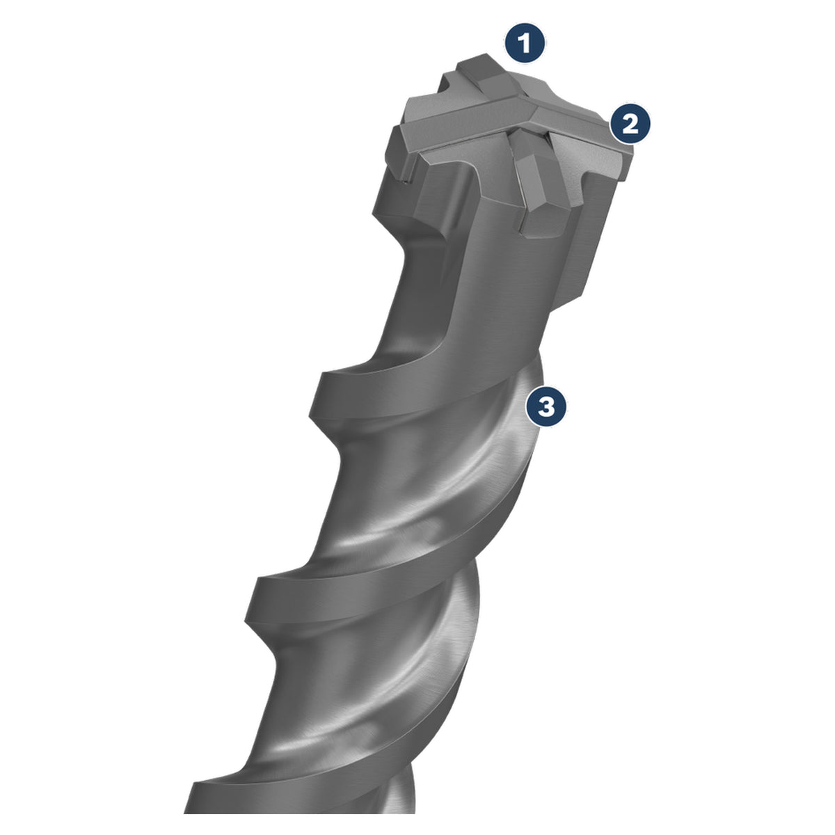 Bosch SDS Max-4 Hammer Drill Bit (18x340mm, For concrete and masonry, 4-cutter head)