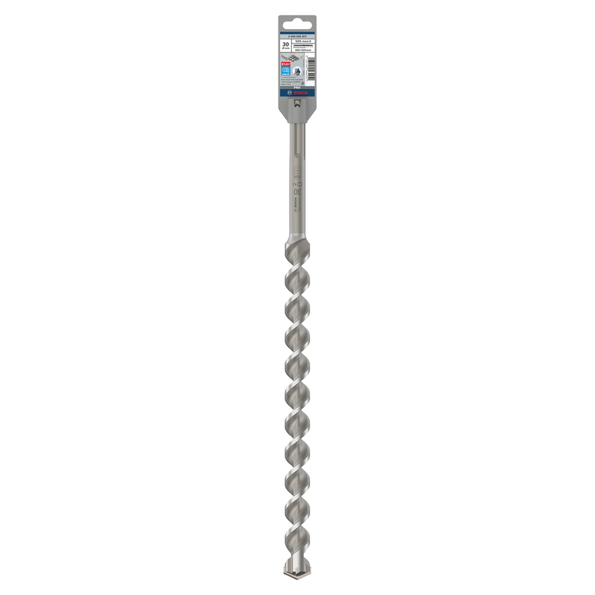Bosch SDS Max-4 Hammer Drill Bit (30x520mm, For concrete and masonry, 4-cutter head)