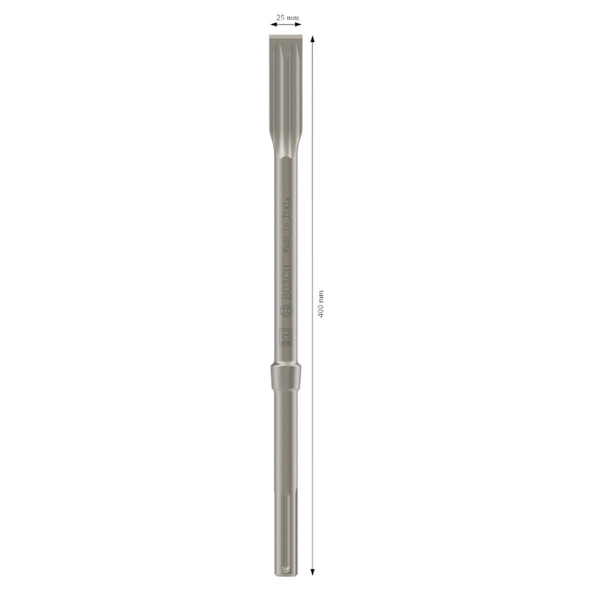 Bosch SDS Max Flat Chisel (25x400mm, Self-sharpening, For concrete demolition)