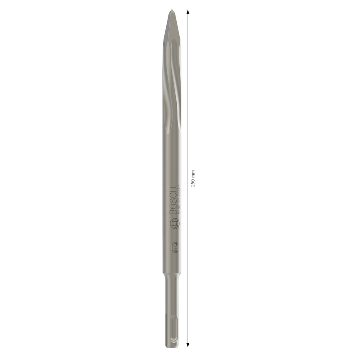 Bosch PRO SDS plus-5C Pointed Chisel (250mm, For concrete demolition, SDS Plus shank)
