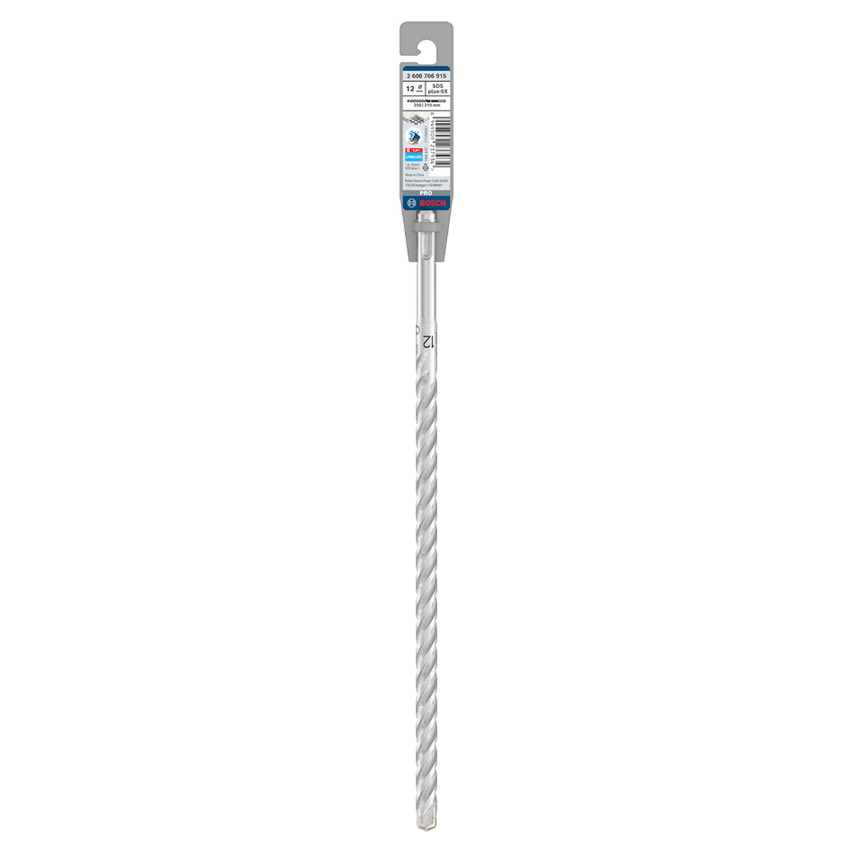 Bosch SDS-Plus-5X Hammer Drill Bit (12x250/310mm, For reinforced concrete and masonry)