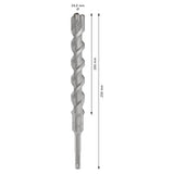 Bosch SDS-Plus-5X Hammer Drill Bit (24x200/250mm, For reinforced concrete and masonry)
