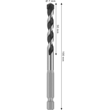 Bosch Professional PRO HEX-5 Drill Bit 7x50x100mm (Carbide tip, 1/4" Hex shank, for Concrete/Masonry, Impact rated, S.o.S - 1x Drill bit)
