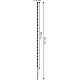  Bosch Professional PRO HEX-5 Concrete Drill Bit 8x350x400mm (Continuous carbide edge, 1/4" Hex shank, for Concrete/Masonry, Impact rated, S.o.S - 1x Drill bit)