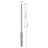 Bosch SDS-Plus-5X Hammer Drill Bit (5x100/160mm, For reinforced concrete and masonry)