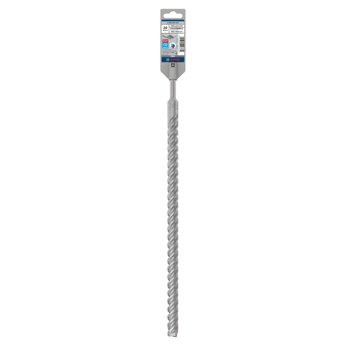 Bosch SDS Plus-5X Hammer Drill Bit (20x400/450mm, For reinforced concrete and masonry, Long life)