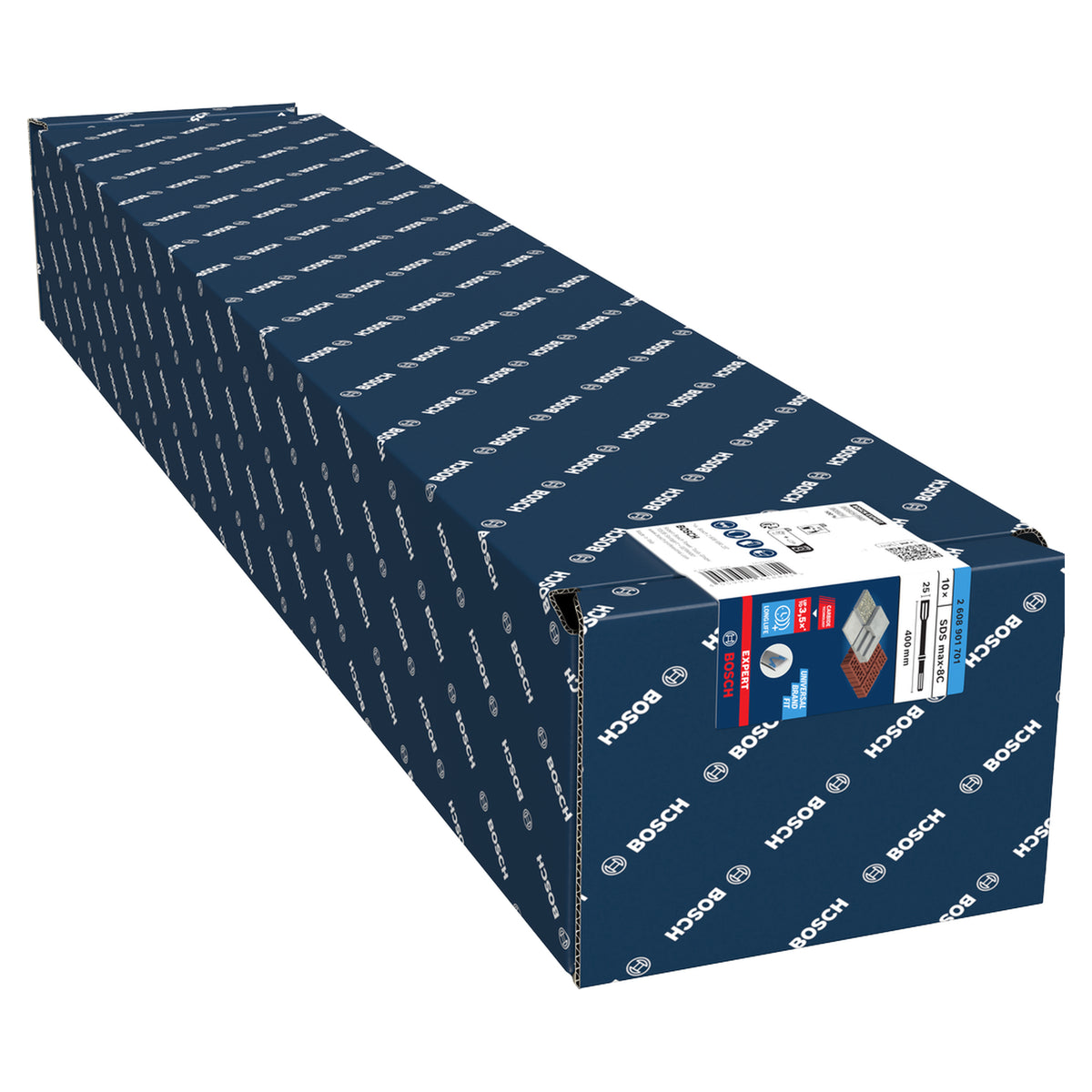 Bosch Expert SDS max-8C Flat Chisel (25x400mm, 10-piece pack, For heavy-duty concrete demolition)