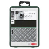 Bosch HSS-R Metal Drill Bit Set (1-10mm, 19-piece, For general drilling in metal)