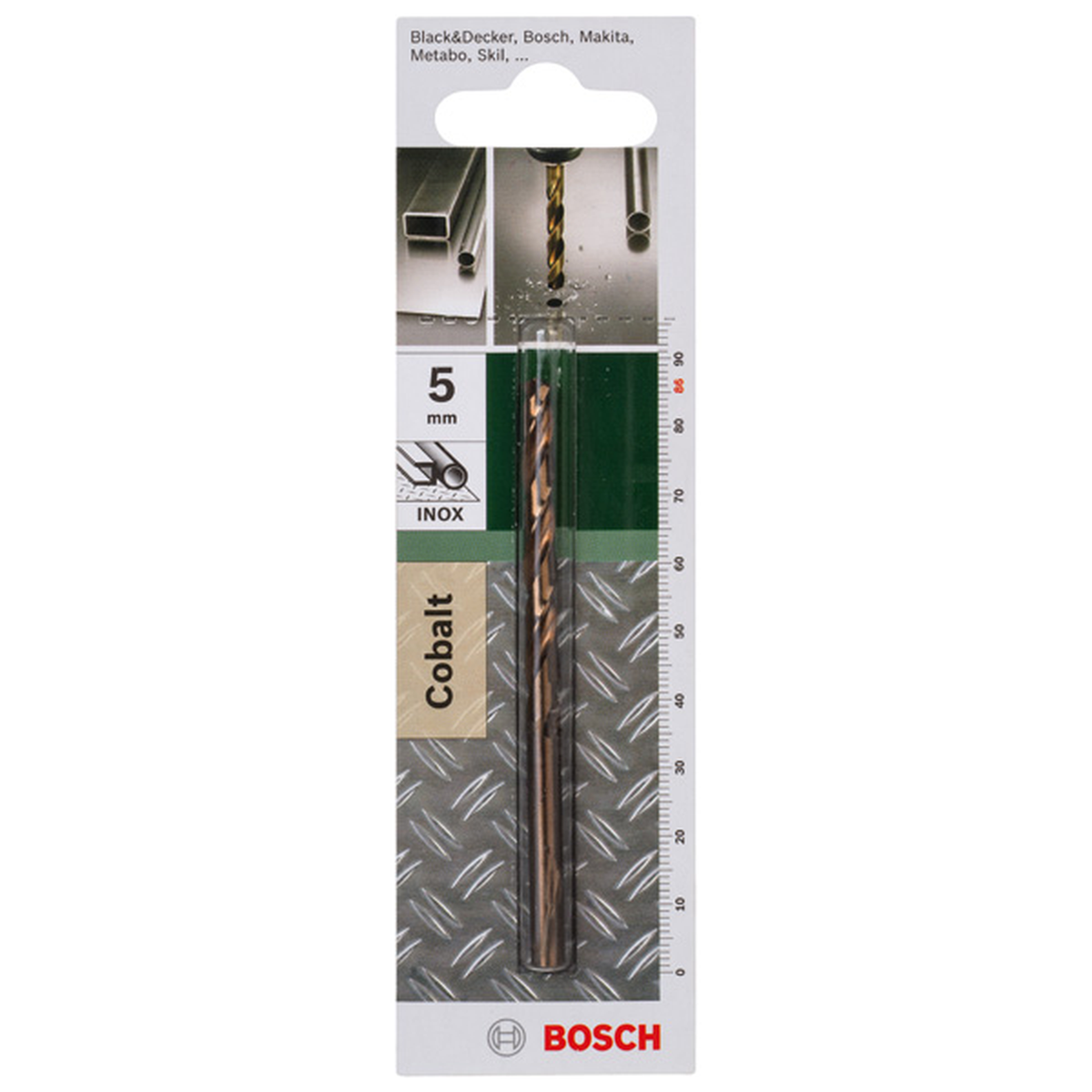 Bosch HSS-CO Metal Drill Bit (5x52x86mm, For drilling in tough metals like stainless steel)