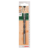Bosch Brad Point Drill Bit 8x110mm (for precise and splinter-free drilling in softwood and hardwood, features a centring tip for accurate starts), compatible with rotary drills.
