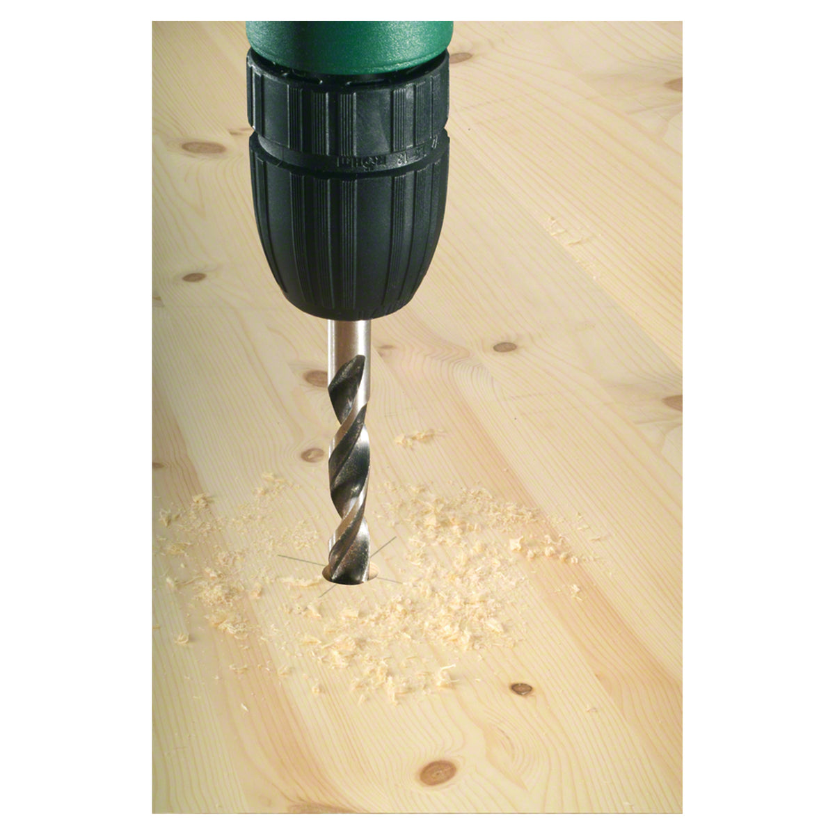 Bosch Brad Point Drill Bit 8x110mm (for precise and splinter-free drilling in softwood and hardwood, features a centring tip for accurate starts), compatible with rotary drills.