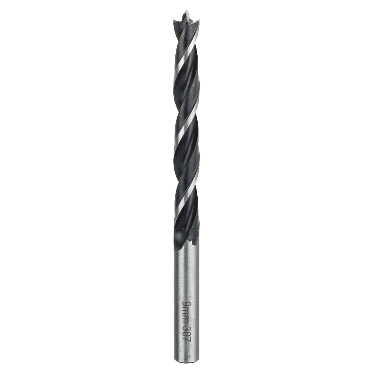 Bosch Brad Point Drill Bit 9x116mm (for precise and splinter-free drilling in softwood and hardwood, features a centring tip for accurate starts), compatible with rotary drills.