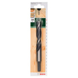 Bosch Brad Point Drill Bit 16x160mm (for precise and splinter-free drilling in softwood and hardwood, features a centring tip for accurate starts), compatible with rotary drills.