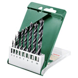 Bosch Wood Drill Bit Set 3/4/5/6/7/8/9/10mm 8pcs (a comprehensive set for general drilling tasks in wood, includes a wide range of popular sizes for versatility), compatible with rotary drills.