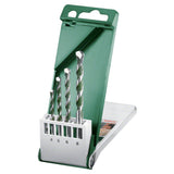 Bosch CYL-4 Multi-Purpose Drill Bit Set 4/5/6/8mm 4pcs (a set of drill bits for drilling in almost all materials including tiles, masonry, metal, and wood, robust carbide tips for versatile applications), compatible with rotary and impact drills.