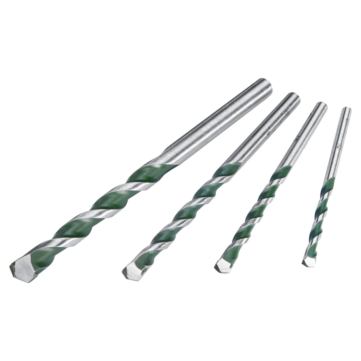 Bosch CYL-4 Multi-Purpose Drill Bit Set 4/5/6/8mm 4pcs (a set of drill bits for drilling in almost all materials including tiles, masonry, metal, and wood, robust carbide tips for versatile applications), compatible with rotary and impact drills.
