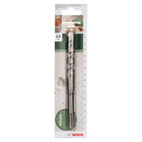 Bosch SDS Plus-1 Drill Bit 14x160mm (for concrete and masonry, robust carbide tip for extended life, optimized flute design for efficient dust removal and faster drilling), compatible with SDS Plus hammer drills.