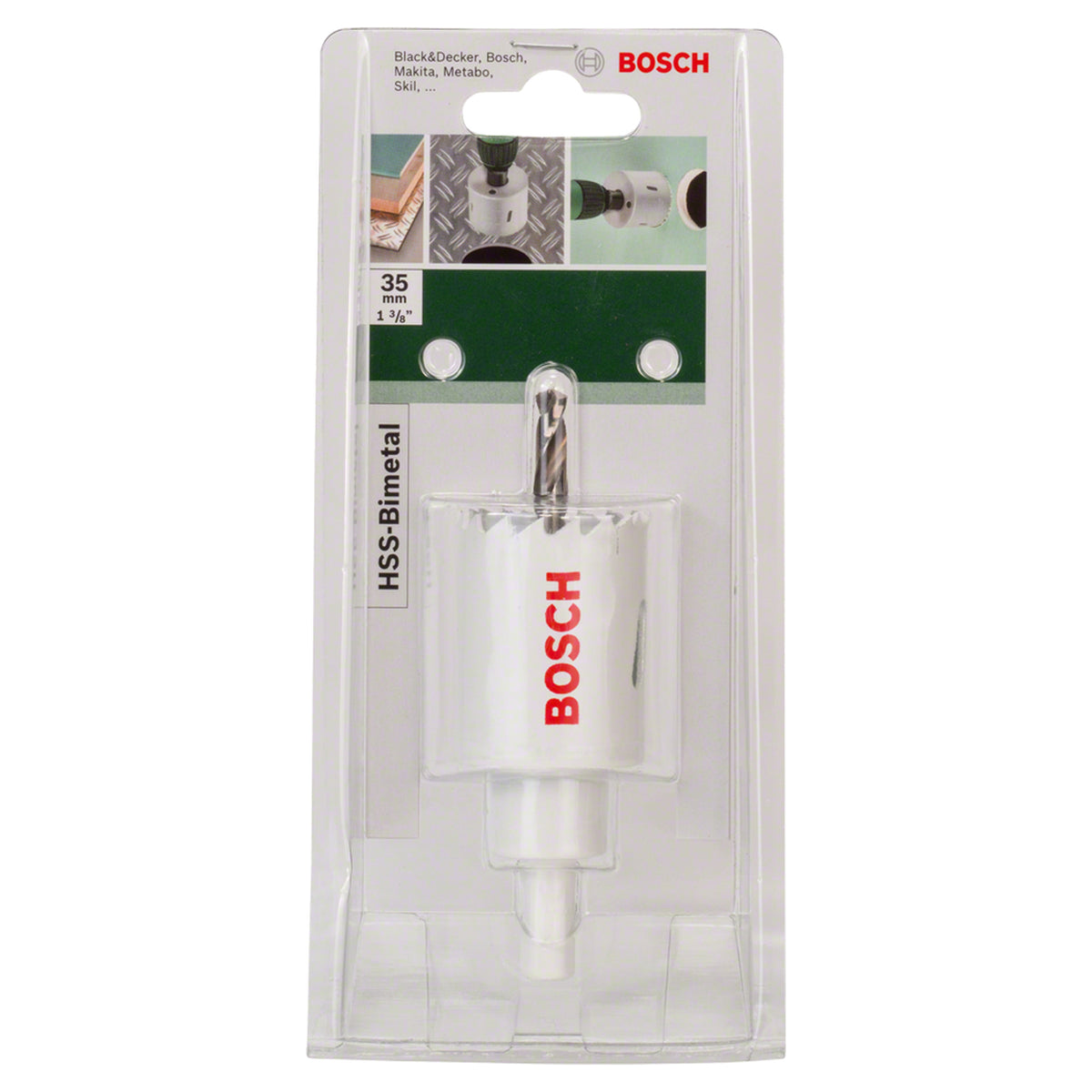 Bosch Hole Saw Bi-Metal HSS 35mm (bi-metal hole saw for general purpose drilling in wood, metal, and plastic).
