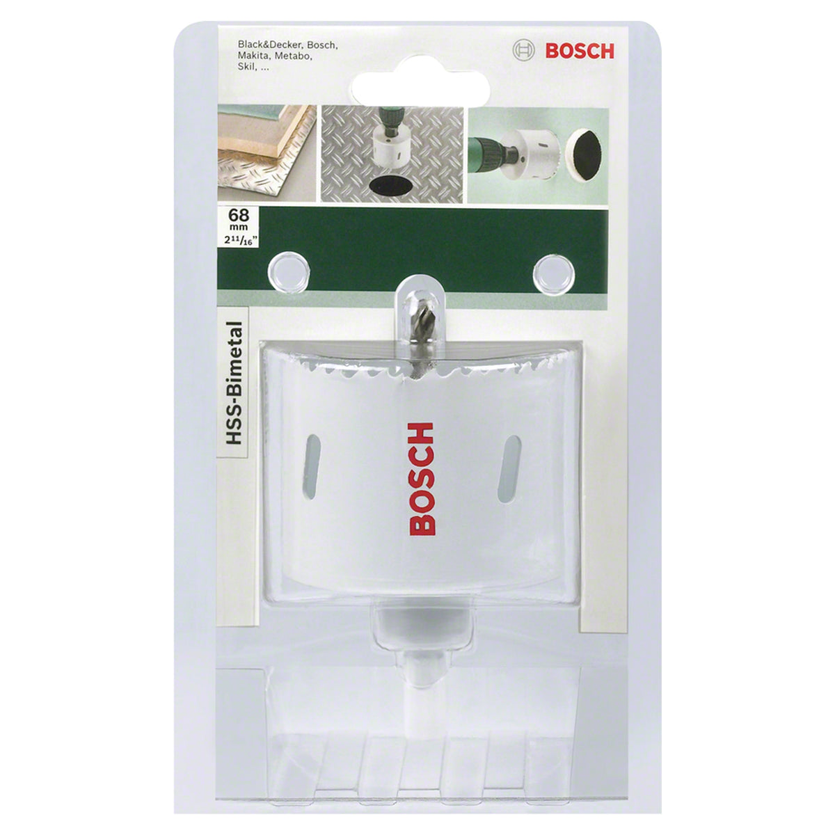 Bosch Hole Saw Bi-Metal HSS 60mm (bi-metal hole saw for general purpose drilling in wood, metal, and plastic).