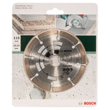 Bosch Diamond Disc for Concrete 115x22.23mm (for efficient and fast cutting in concrete and masonry, robust diamond segments for high cutting speed and long lifespan), compatible with angle grinders.