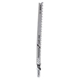 Bosch Jigsaw bladeSet T 345XF Progressor for Wood/Metal 2pcs (progressive tooth design for fast and powerful cuts in both wood and metal, T-shank design for optimal power transmission), compatible with jigsaws.