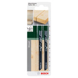 Bosch JSB Set U111C Basic for Wood 2pcs (for basic straight and curved cuts in wood, chipboard, and fiberboards, U-shank for secure fit), compatible with jigsaws.