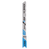 Bosch Jigsaw Blade Set U18A Basic for Metal 2pcs (basic set for straight cuts in thin metal sheets, U-shank for secure fit), compatible with jigsaws.