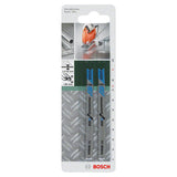 Bosch Jigsaw blade Set U123X Progressor for Metal 2pcs (progressive tooth design for fast and powerful cuts in various metal thicknesses, U-shank for secure fit), compatible with jigsaws.
