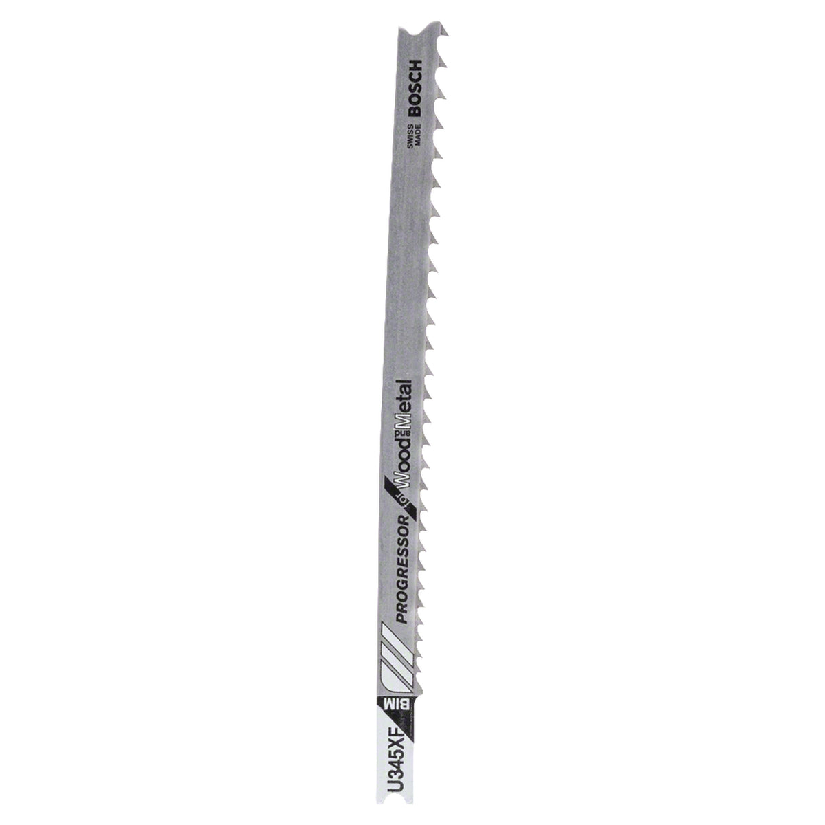 Bosch Jigsaw blade Set U345XF Progressor for Wood/Metal 2pcs (progressive tooth design for fast and powerful cuts in both wood and metal, U-shank for secure fit), compatible with jigsaws.