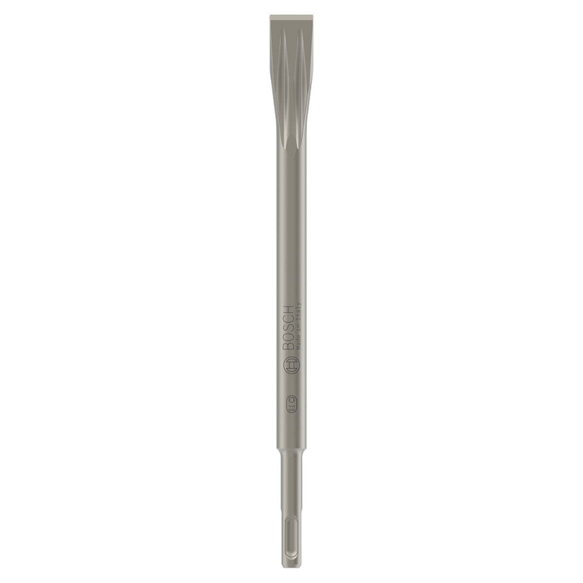 Bosch Flat Chisel SDS Plus 250x20mm (for standard chiselling applications in concrete and masonry, robust design for efficient material removal), compatible with SDS Plus hammer drills.