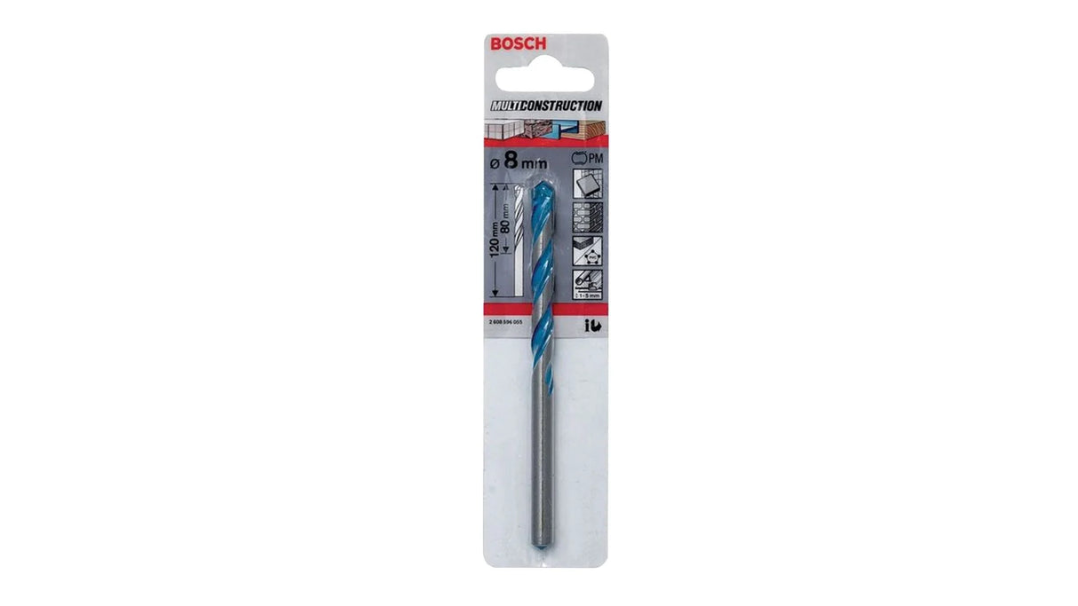 BOSCH JE2 608 900 621 CYL-9 MultiConstruction Drill Bit, 8x80x120