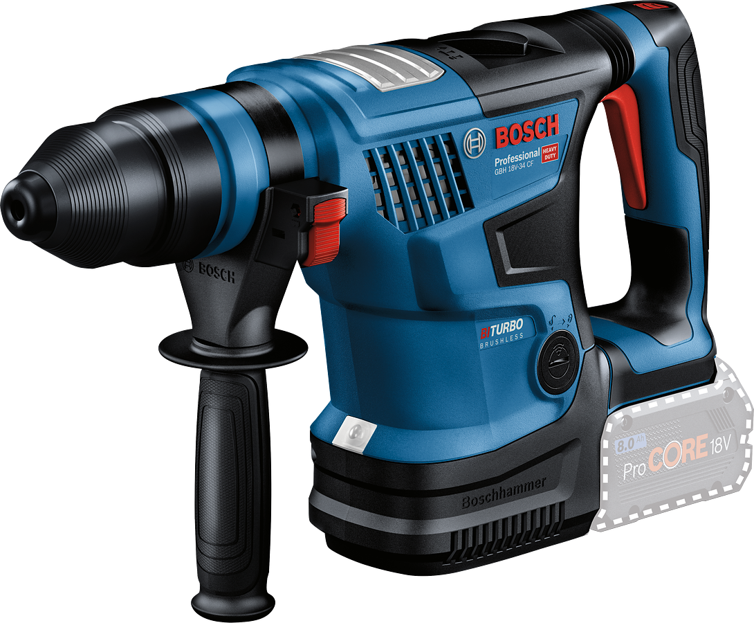 Bosch Professional Cordless Rotary Hammer GBH 18V-34 C (18V System, SDS-Plus, without battery/ charger, carrying case)