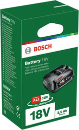 Bosch Home and Garden Battery Pack PBA 18V (battery 2.5 Ah W-B, 18 Volt System, in carton packaging)