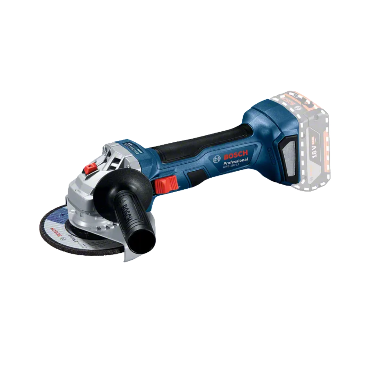 osch Professional Cordless Angle Grinder Gws 180-Li SOLO