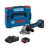 Bosch Professional 18V System Cordless Angle Grinder GWS 18V-8 (Disc Diameter 115mm, incl. 2X GBA 4.0Ah Batteries, GAL 18V-40 Charger, L-BOXX)
