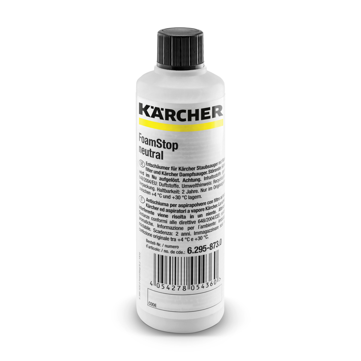 Karcher 6.295-873 – FoamStop Neutral Defoamer for Water Filter & Steam Vacuum Cleaners, 125 ml