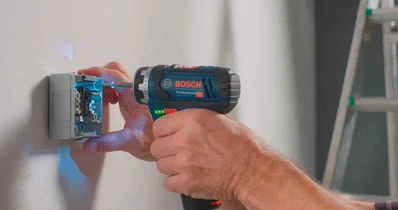 Bosch Professional  GSR 12V-15 FC cordless drill 12V (Charger, 2x 2.0Ah, ALL attachments, case)