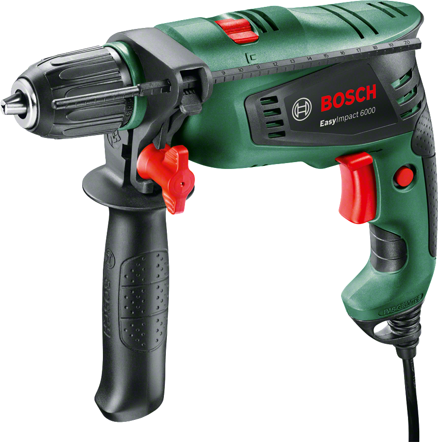 بوش دريل طرقي EasyImpact 600 (محرك 600 واط، للثقب السهل في البناء والخشب والمعدن، تصميم مدمج)
